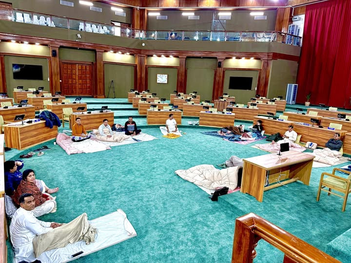 Uttarakhand Opposition Stages 'Blanket Protest' Inside Assembly